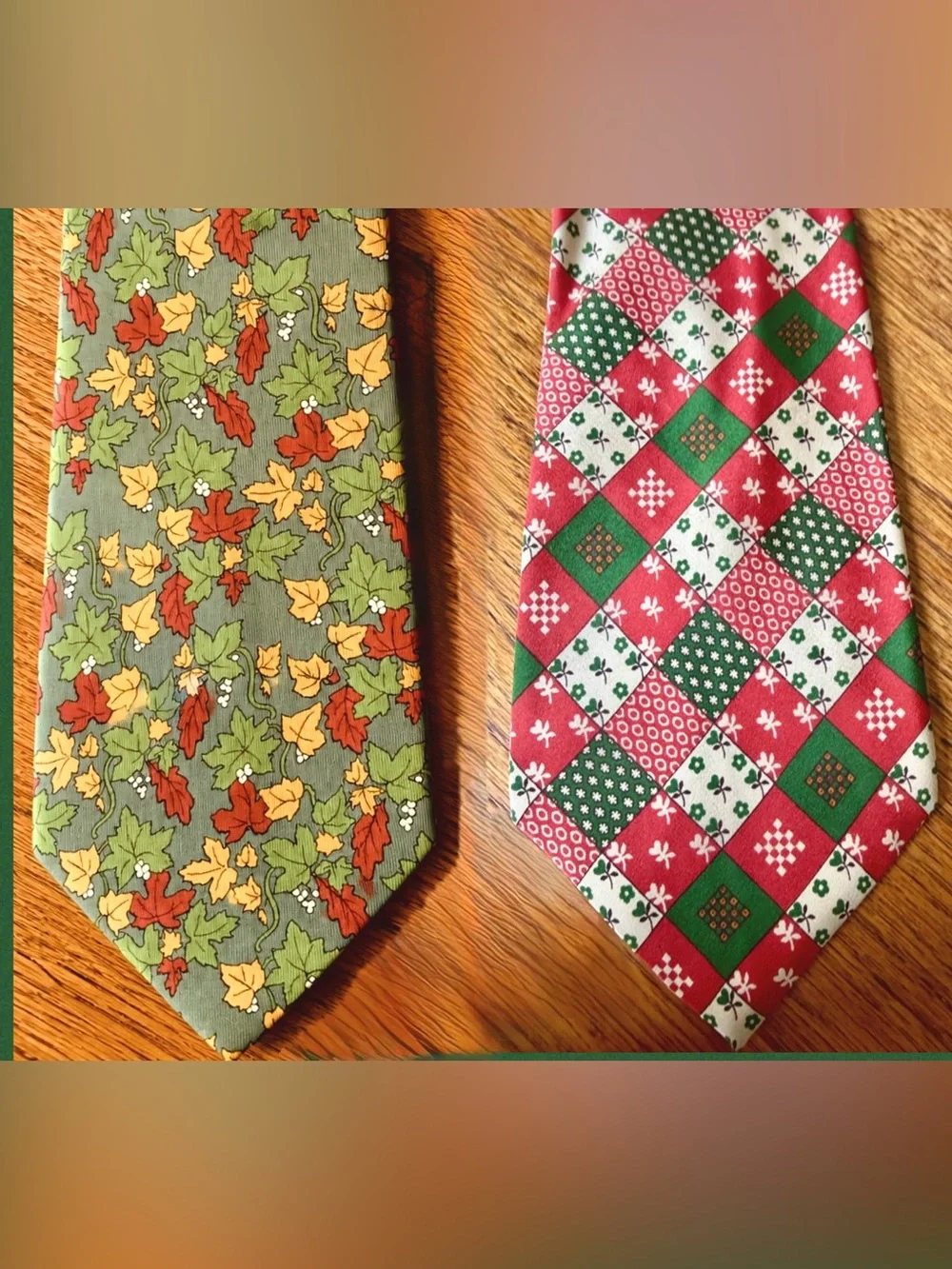 Designer - Holiday Duo vintage silk ties Hermes-YSL